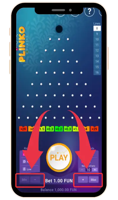 Select your risk level: low, medium or high